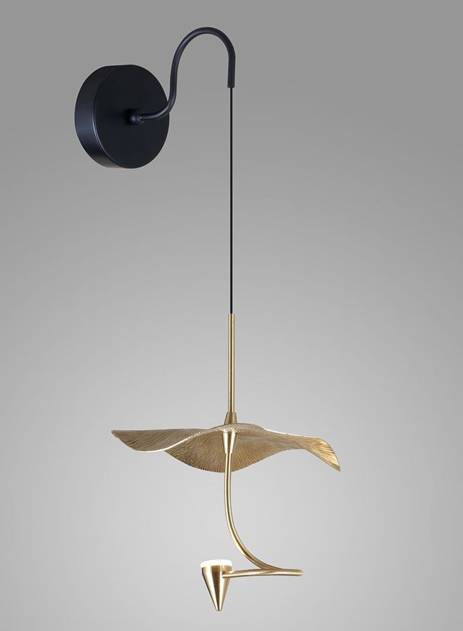 SPOLUX Modern Lighting, Wall lamp, Light,  Gold and Black Color, 37x20 cm, Suitable for bedroom and living room, Adjustable height - Image 1